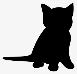 Cat Silhouette Kitten - Kitten Silhouette Clip Art
