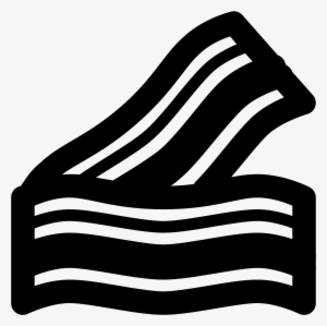 Black Vector Bacon - Bacon Icon Png