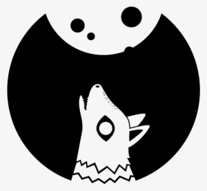 Wolf And Moon Illustration Art Animals B - Wolf