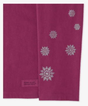 Women's Watercolor Snowflake Long Sleeve Crusher Vee - Watercolor Painting