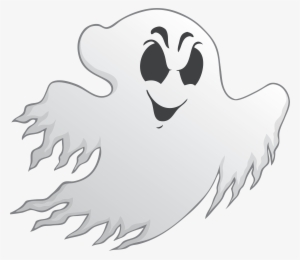 Cartoon Ghost Black Background