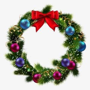 Wreath Clipart Light Png - Christmas Wreath With Transparent Background