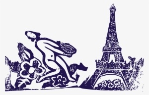 This Free Icons Png Design Of Lady And Eiffel Tower
