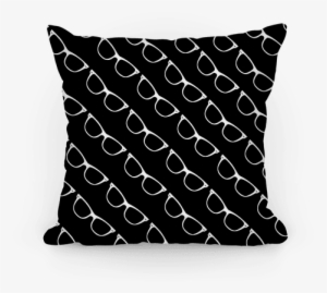 Black Glasses Pattern Pillow - Cushion