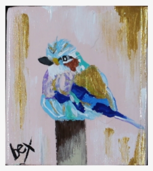 "lilac Breasted Roller" Around Back At Rocky's Place - Painting