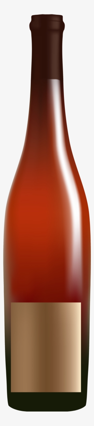 Red Alcohol Bottle Png Clipart - Glass Bottle