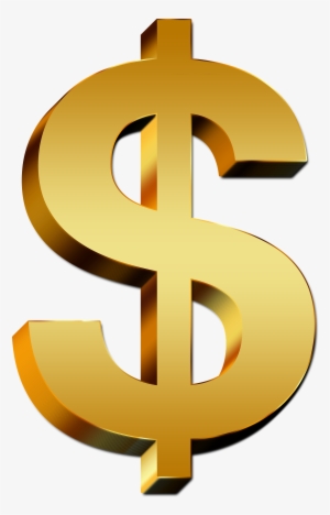 Gold Dollar Png Transparent Image - Gold Dollar Sign Transparent Background