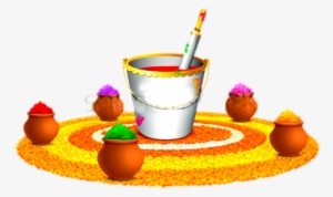 Holi Png Wirh Holi Bucket - Holi Transparent Happy Holi Png