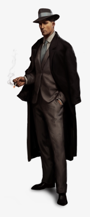 Mafia Man Film Noir - Gangster Character Art