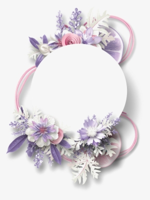 Purple Floral Border Png Free Download - Purple Flower Border Png