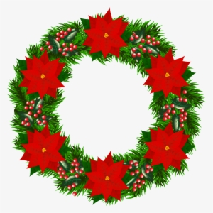 Christmas Christmas Free Wreath Clipart Merry Clip - Christmas Wreath Png Transparent