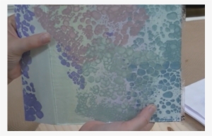 Lithograph & Watercolor In Glass Technique - Paisley