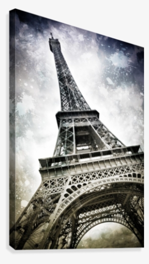 Modern-art Paris Eiffel Tower Splashes Canvas Print