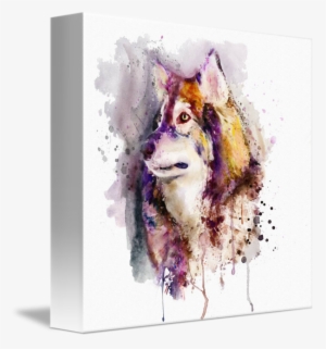 "watercolor Wolf Portrait" By Marian Voicu, Bucharest - Marian Voicu