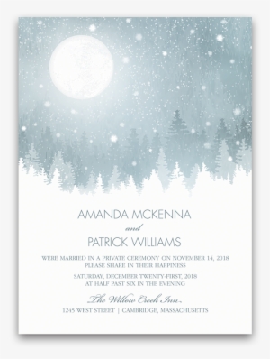 Rustic Snowflake Winter Wedding Reception Only Invite - Save The Date