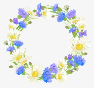 Field Flowers Wreath Png Clipart