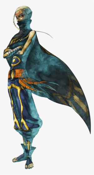 Loving The Use Of Watercolour Textures - Zelda Impa Skyward Sword