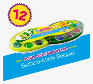 Twintabs Watercolor Paint Box 12 Colors - Cupcake Decorating Kit Makes 24-polar Bear