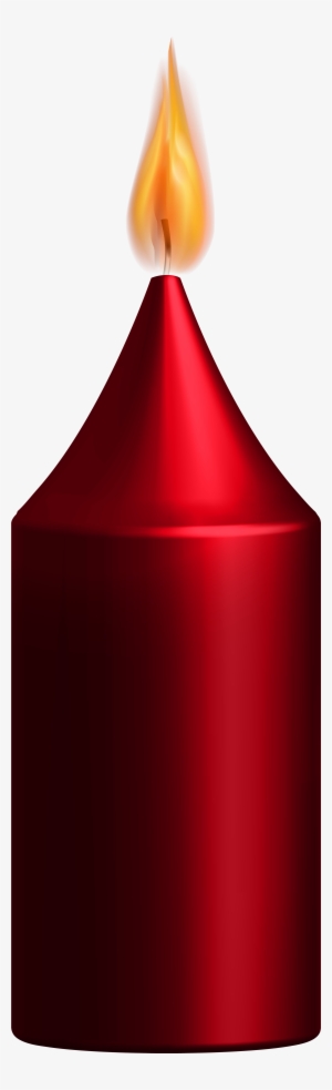 Red Candle Png Clip Art - Red Candle Clipart