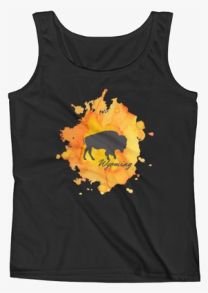 Wyoming Watercolor Burst Bison