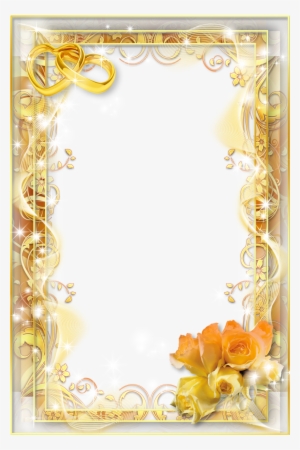 Yellow Wedding Png Photo Frame - Png Wedding Photo Frames