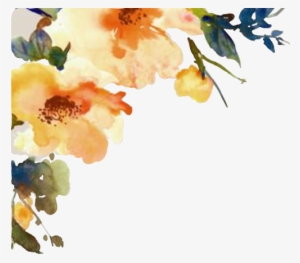 Watercolor Flower Cornerdesign Flor Flores Fall Autumn - Autumn Png Flower Watercolor