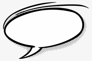 Black Empty Comic Bubbles Oval Clipart Png Image Download - Comic Book Bubble Png