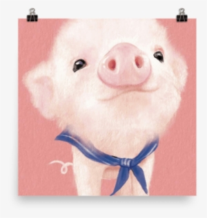 Watercolor Pig