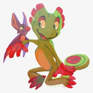 Gaming Bat My Art Fanart Nintendo Game New Doodle Myart - Bat And Chameleon Game