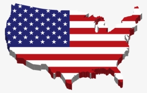 Clip America Clipart - Us Flag In Map Of America