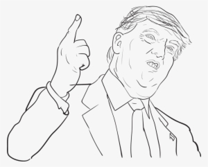 Donald Trump - Donald Trump Outline Drawing
