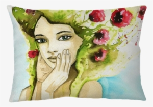 Watercolor Portrait Of A Woman - Watercolor Painting