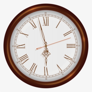 Brown Wall Clock Png Clip Art - Wall Clock Clipart Png