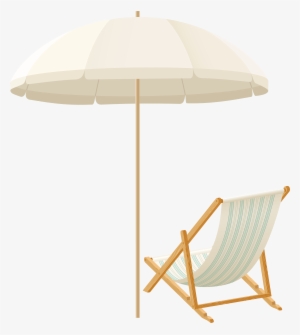 Beach Umbrella With Chair Png Clip Art