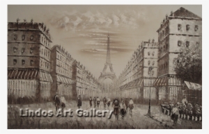 Paris Eiffel Tower Black And White - Lindos Art Gallery