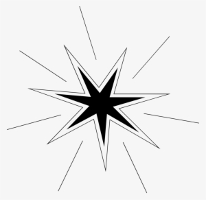 Star Clip Art Black And White - Transparent Background Black Star Art