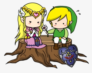 Link And Zelda Png - Zelda And Link Png