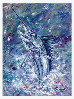 Transparent Acrylic Painting Lovely White E White Marlin - White One Throw Blanket
