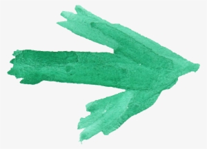Free Download - Arrow Green Watercolor Png