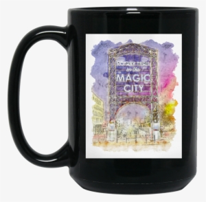 Magic City Watercolor Black Mug - Good – The Not Bad – The Ugly Funny T Shirt