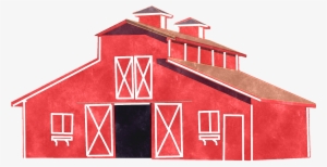A Watercolor Barn, - Red Barn Clip Art
