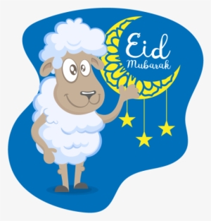 Greeting Of Eid Al Adha With Vector Sheep, Eid, Adha, - Eid Sheep Png
