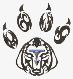 Download Tattoo Design Dog Danesharacmc Com Jpg - Transparent Tribal Paw Print
