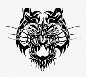 Tribal Tiger Head Tattoo Design ❥❥❥ Https - Tiger Black Tote Bag - 16" X 16"