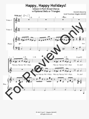 Happy, Happy Holidays Thumbnail Happy, Happy Holidays - Cow Jumped Over The Moon Piano