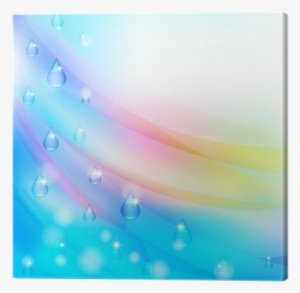 Delicate Background With Rain Drops And Rainbow Canvas - Fondo Delicado