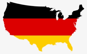 Flag Map Of The United States - United States Of Germany