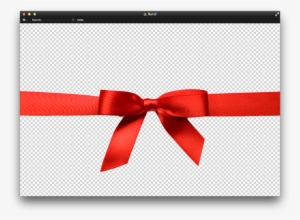 Quickly Remove Unwanted Background - Red Satin Bow