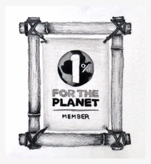 1% For The Planet Logo Pencil Illustration - One Percent For The Planet