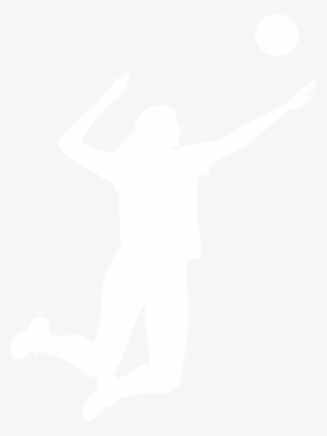 Girls Volleyball Volleyball - White Volleyball Player Silhouette